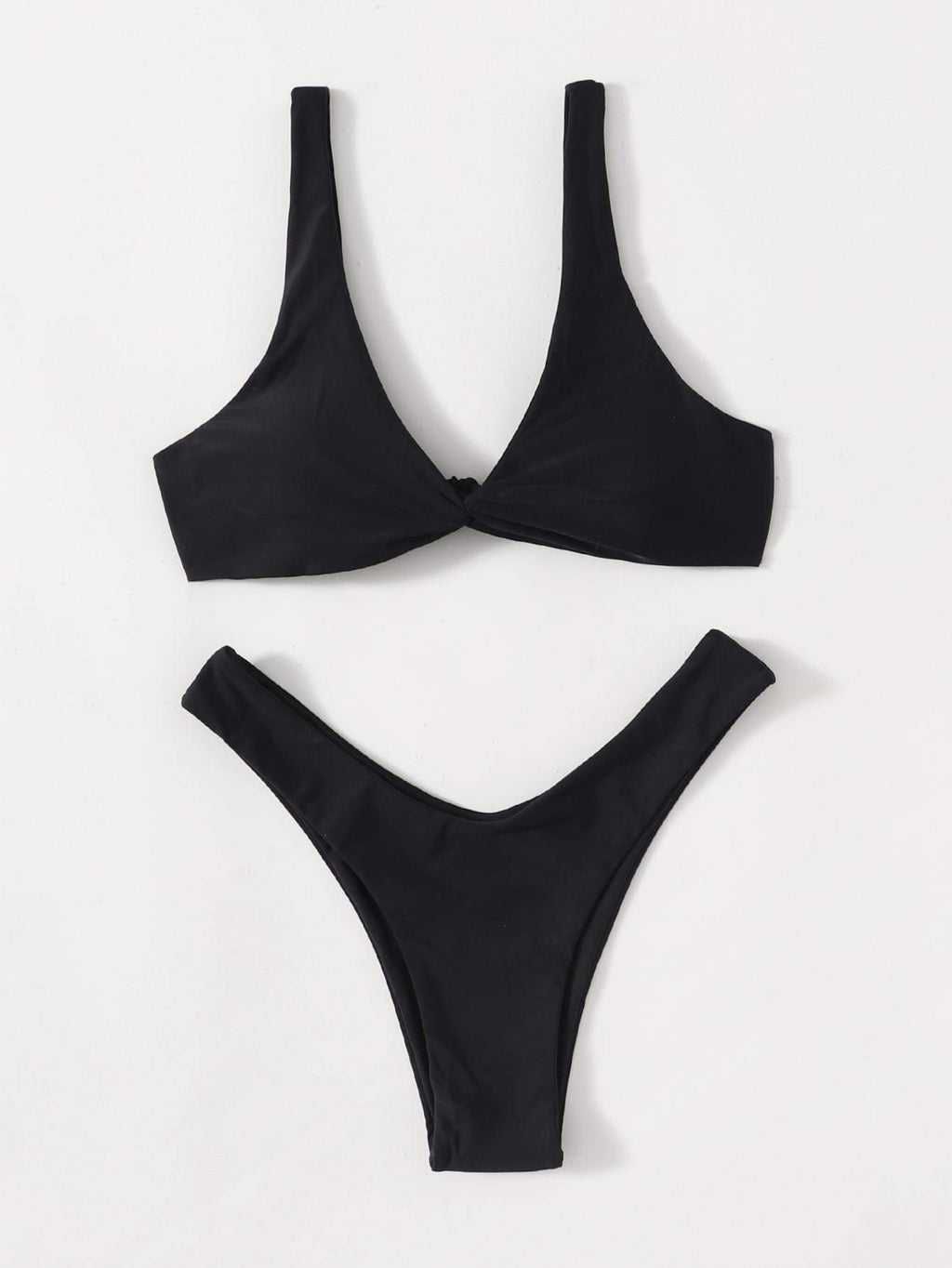 ZTVitality Solid Tie Sexy Bikini 2026 Hot Sale Padded Bra High Leg Bandage Push Up Bikini Set