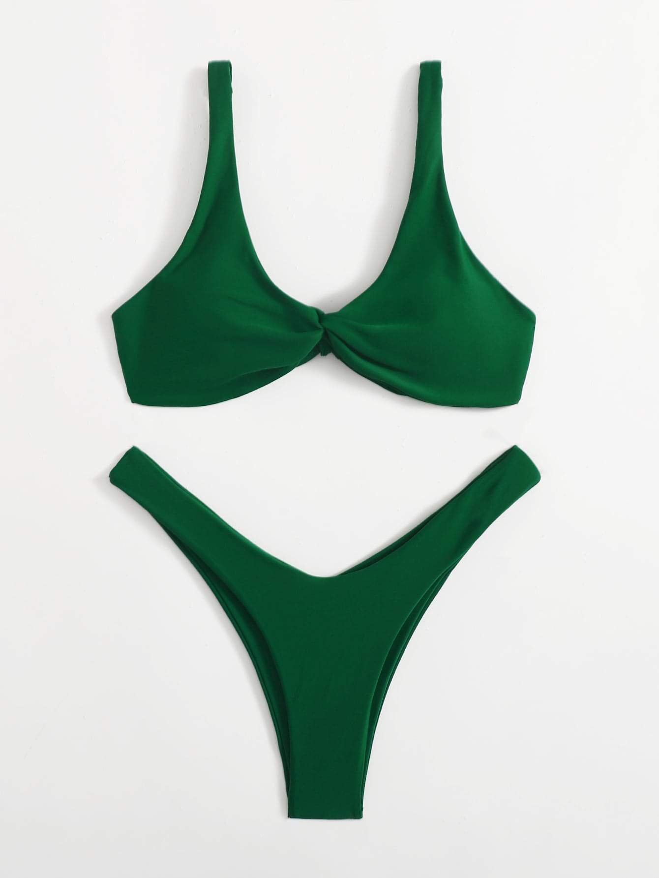ZTVitality Solid Tie Sexy Bikini 2026 Hot Sale Padded Bra High Leg Bandage Push Up Bikini Set