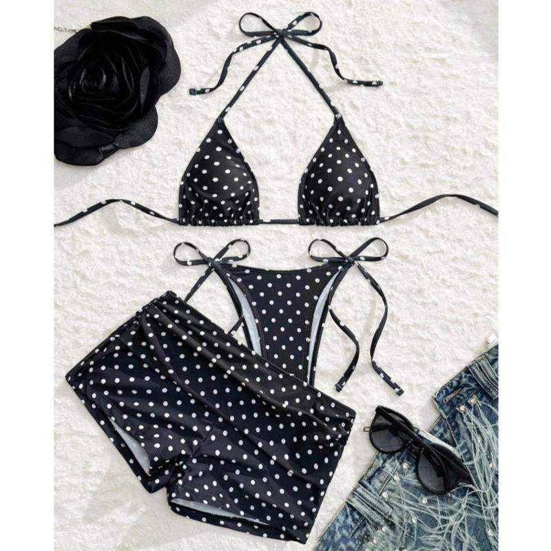 Dot Sexy 3Pcs Bikinis Set Female Swimsuit Women Three-Piece Swimwear Beach Swim Wear Bathing Suits
