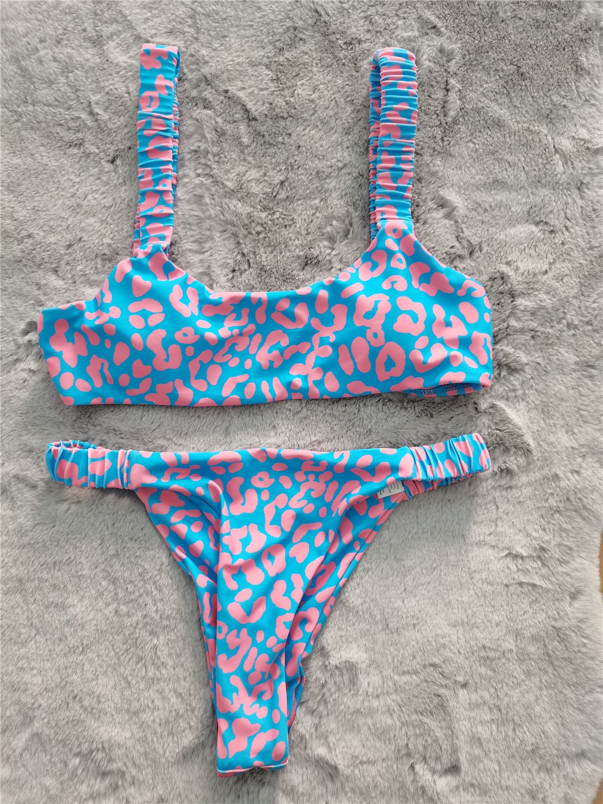 Sexy Micro Bikini 2026 Women Orange Leopard Push Up Padded Thong Swimsuit Female Cut Out Bathing