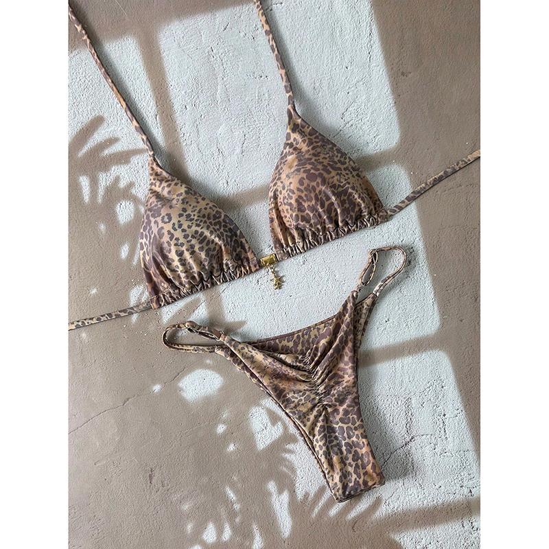 Micro Bikini Women Swimsuit Two-Piece Bathing Suit Woman Swimwear 2026 Sexy Leopard Push Up Thong