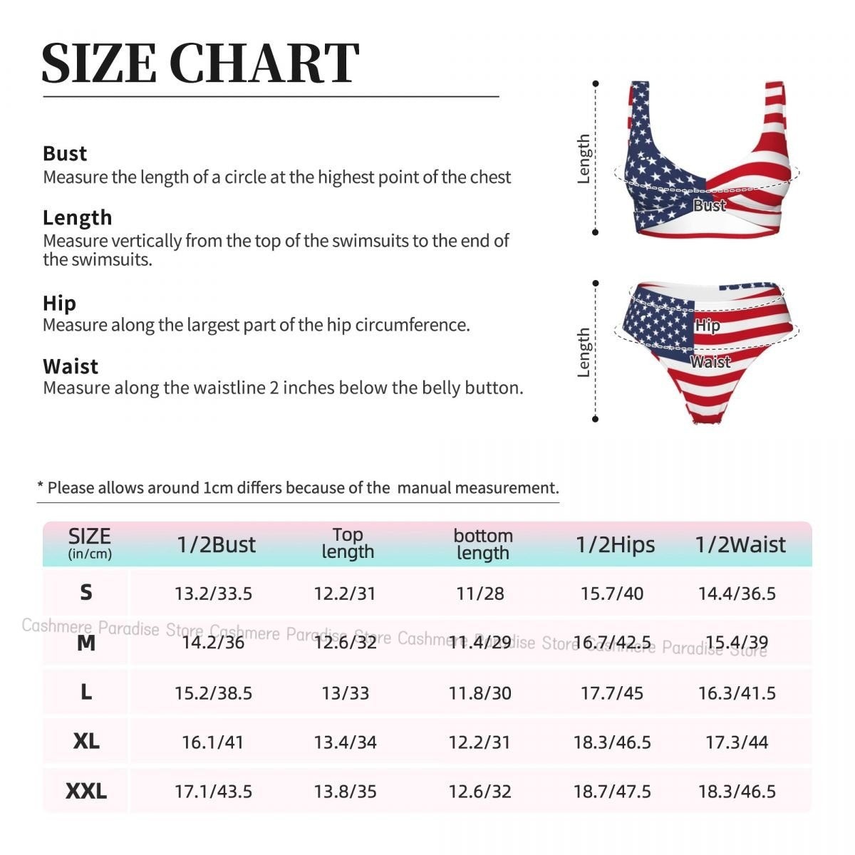 Usa Flag Women Bikini Set Swimsuit Push Up Female Swimwear Bathing Suit