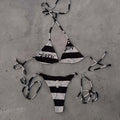 High Street Two Hot Girls Summer Beach Bikini Y2K Printed Cross European And American Set Sexy Hot