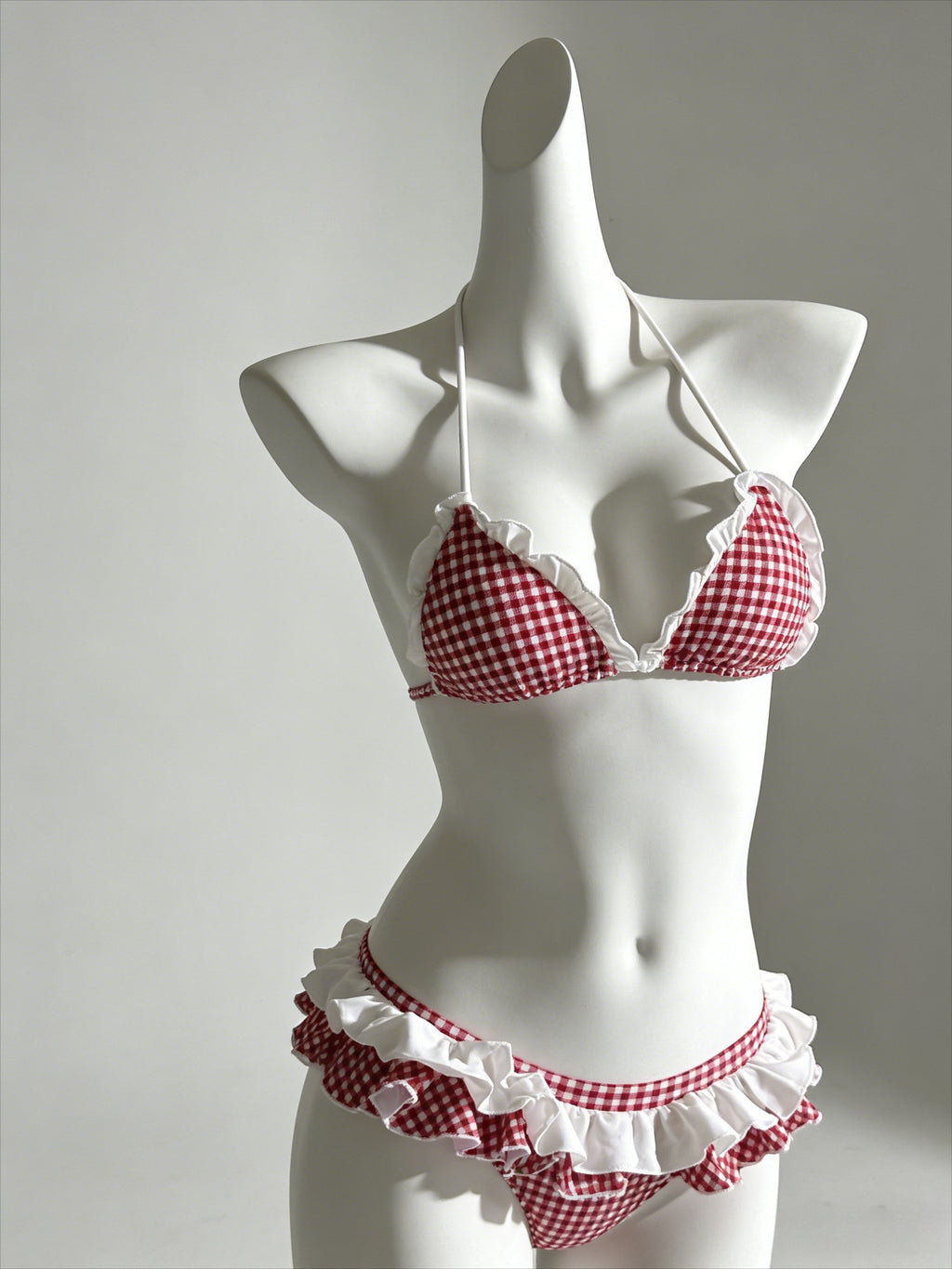 Sexy Lace Up Back Two Piece Bikini Set High Cut Leg Push Up Tops Stylish Swimwear Beach Bathing Suit
