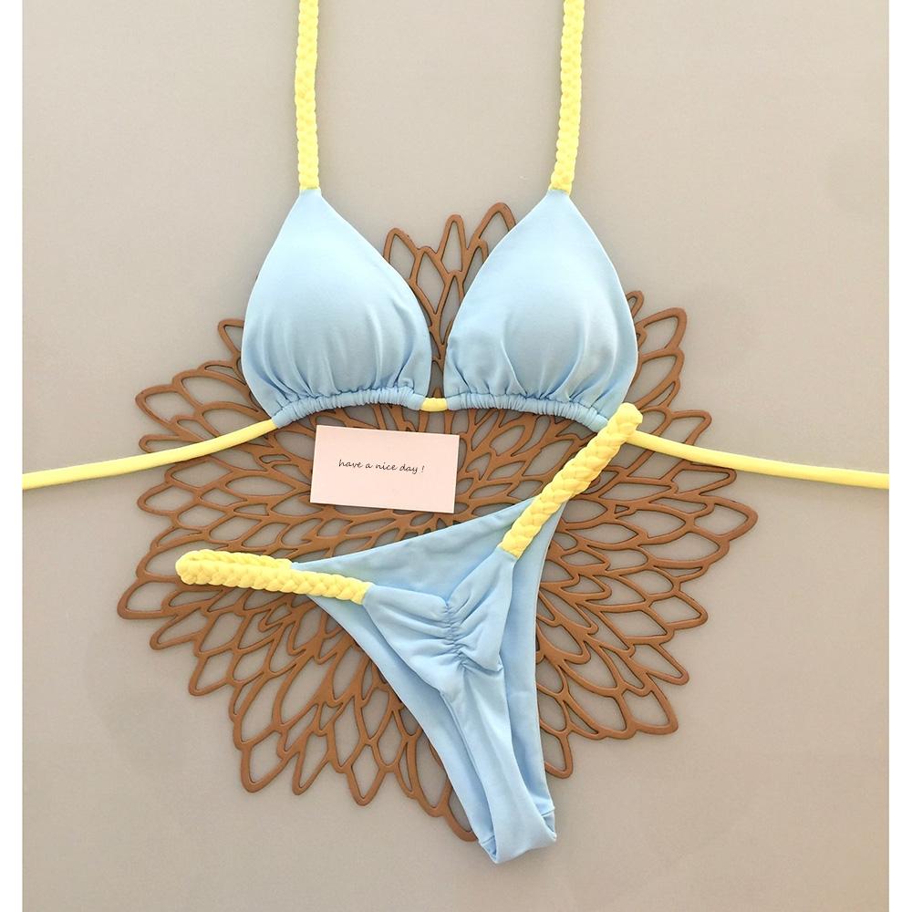 Micro Bikinis 2026 Push Up Women Swimsuits Sexy Swimwear Brazilian Bikini Set Thong Biquini Solid