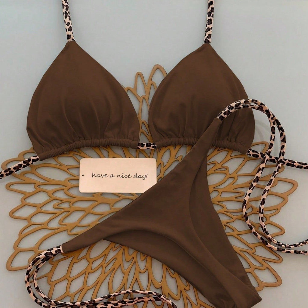 2026 Bikini Women Swimsuit Beach Vacation Swimwear Leopard Printed Sexy Bikini Set Beachwear