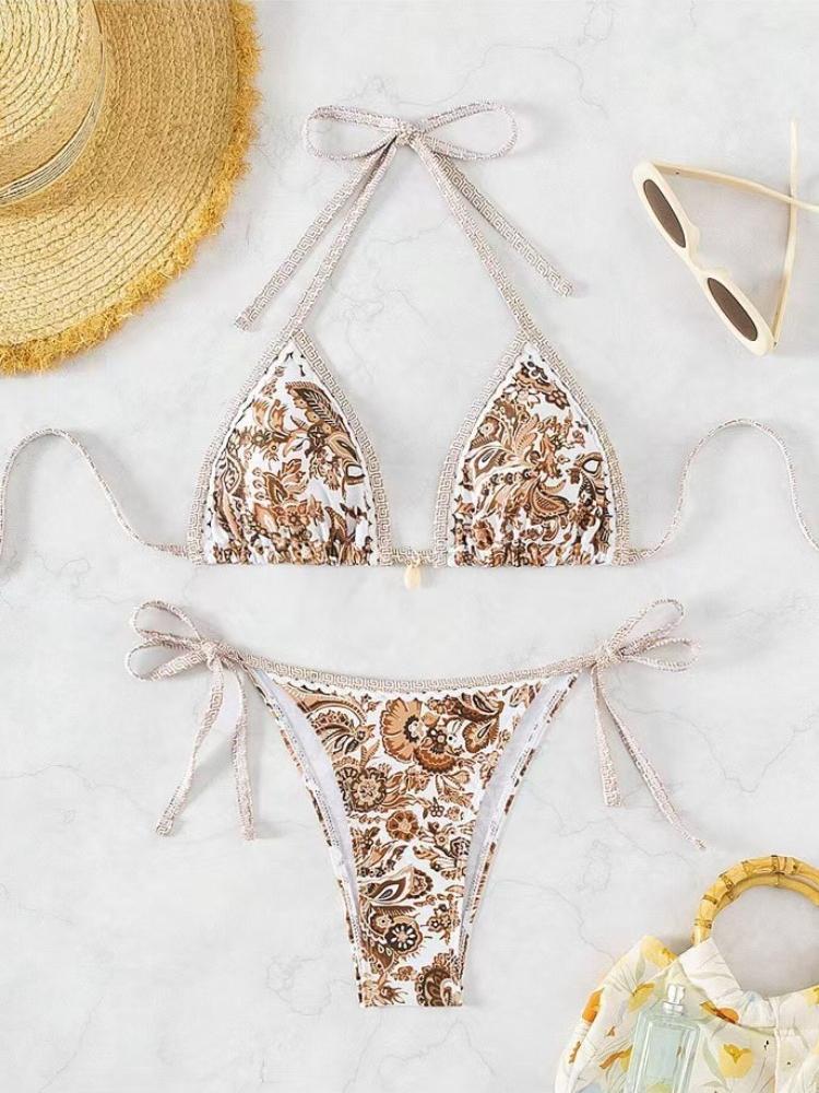 2026 Halter String Triangle Two Piece Bikini Women Swimwear Female Swimsuit Bathers Bathing Swimming