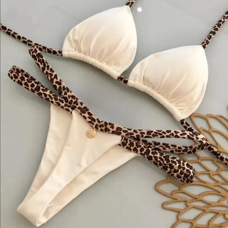 New Bikini Women Swimsuit Beach Vacation Swimwear Leopard Printed Sexy Bikini Set Beachwear Swimsuit