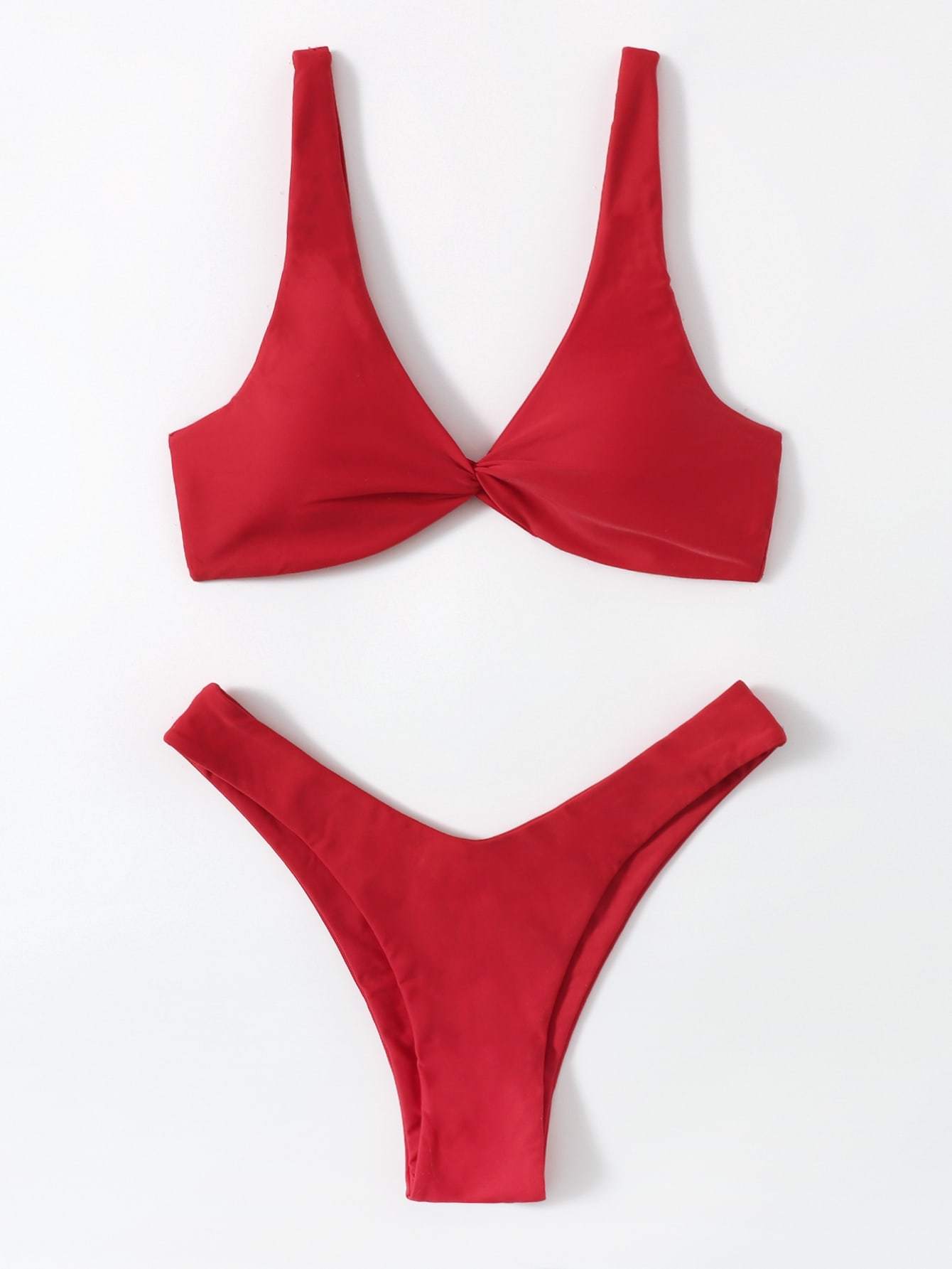 ZTVitality Solid Tie Sexy Bikini 2026 Hot Sale Padded Bra High Leg Bandage Push Up Bikini Set