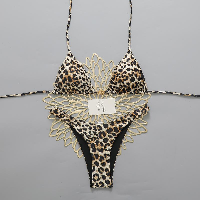 Sexy Leopard Micro Bikini 2026 Women Swimsuit String Female Swimwear Thong Bikinis Set Brazilian