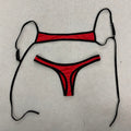 Retro Shoulder Strap Adjustable Backless Simple Summer Split Bikini Y2K Aesthetic Sexy Spice Girl