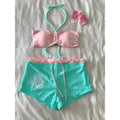 Women's Y2K Flower Printed Bikini Set Harajuku Hot Girl Sweet Style Cute Swimsuit 2026 Summer Beach
