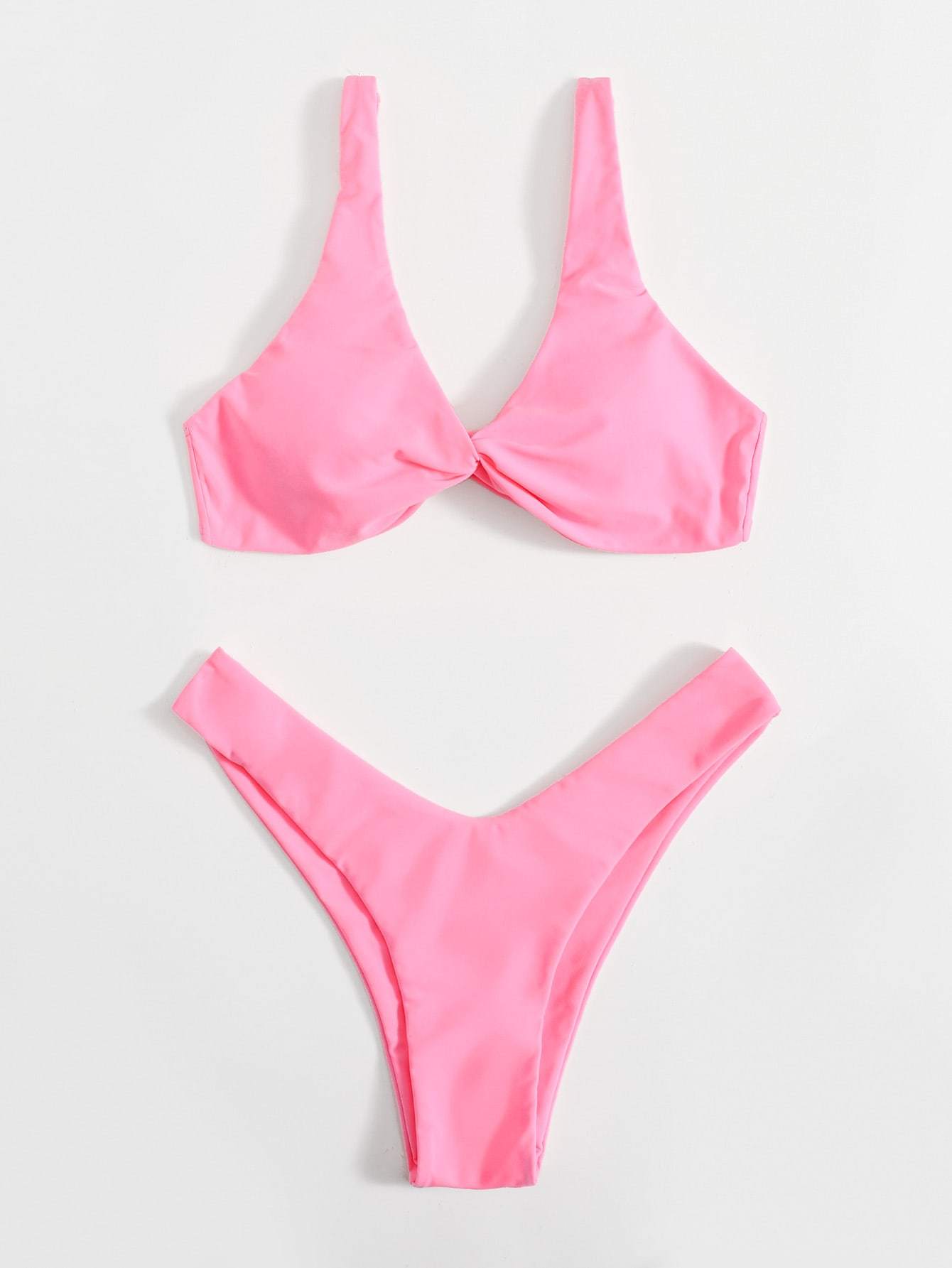 ZTVitality Solid Tie Sexy Bikini 2026 Hot Sale Padded Bra High Leg Bandage Push Up Bikini Set