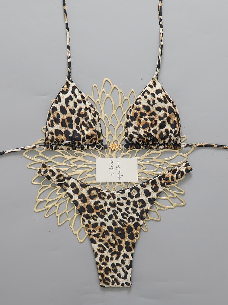 Sexy Leopard Micro Bikini 2026 Women Swimsuit String Female Swimwear Thong Bikinis Set Brazilian