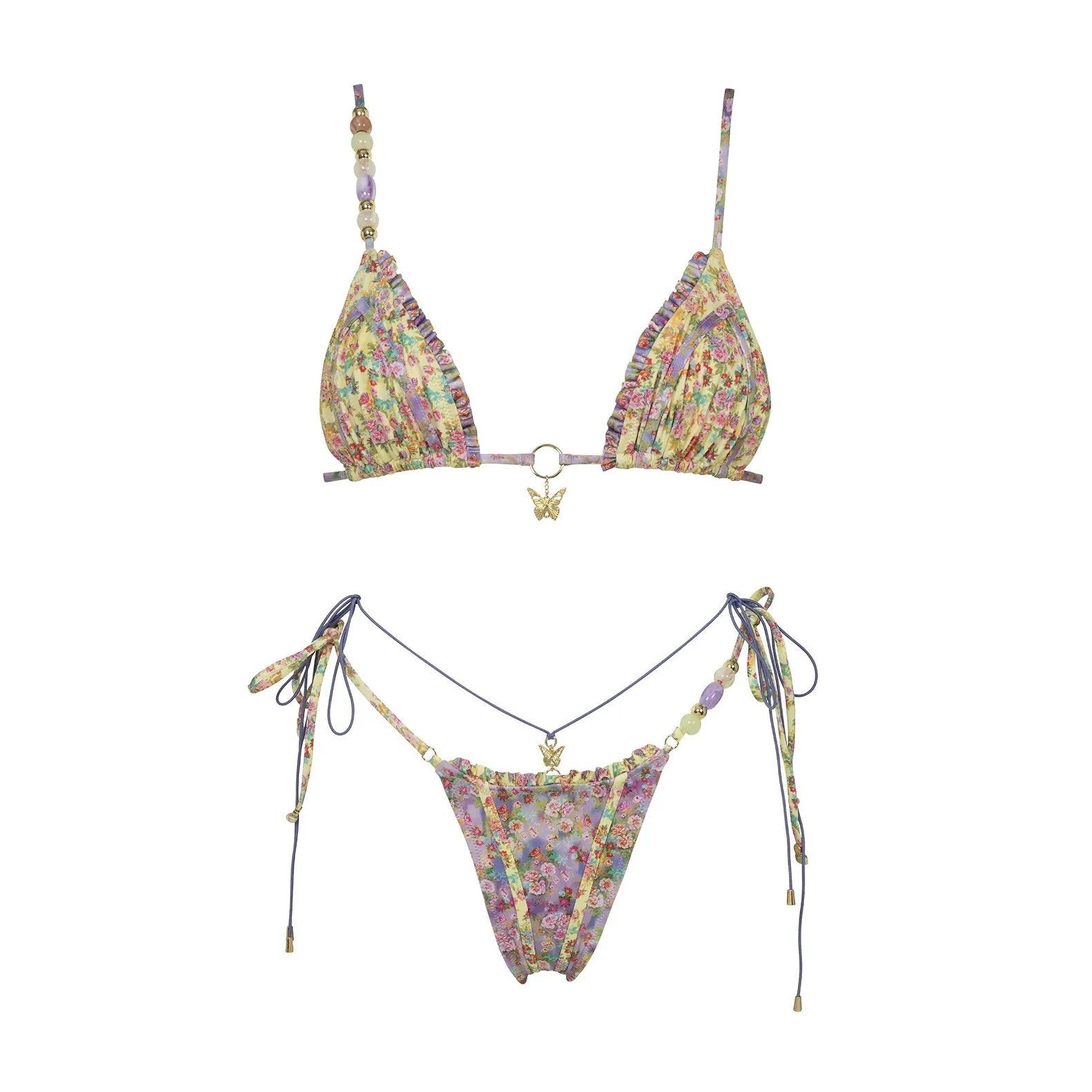 2026 Fashionable Boho Chic Bikini Set with Unique Paisley Design Perfect for Beach Wear and Pool