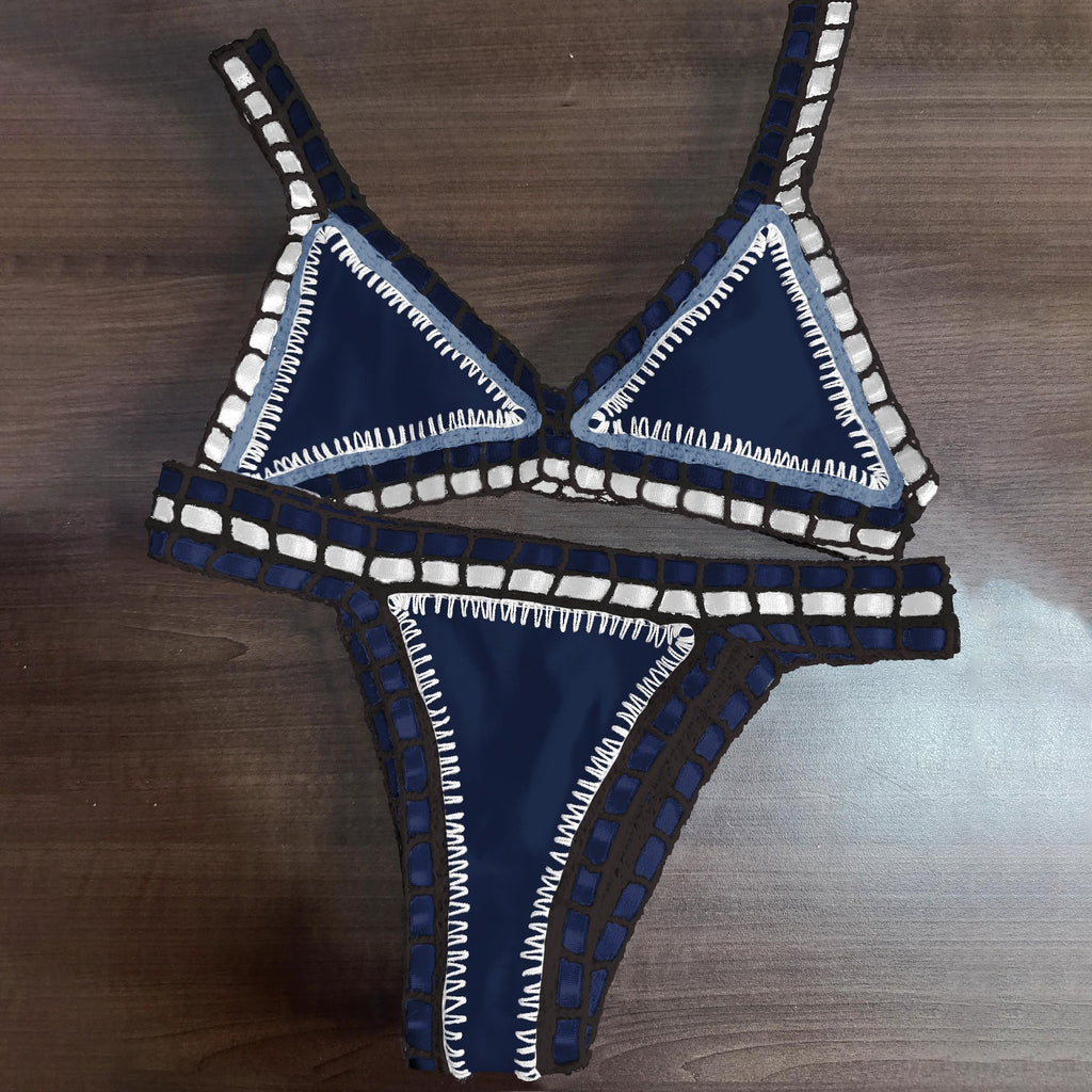 Pink Crochet Bikini 2026 Sexy Women Swimsuit Female Swimwear Micro Bikini Set Bandeau Swimming Suit