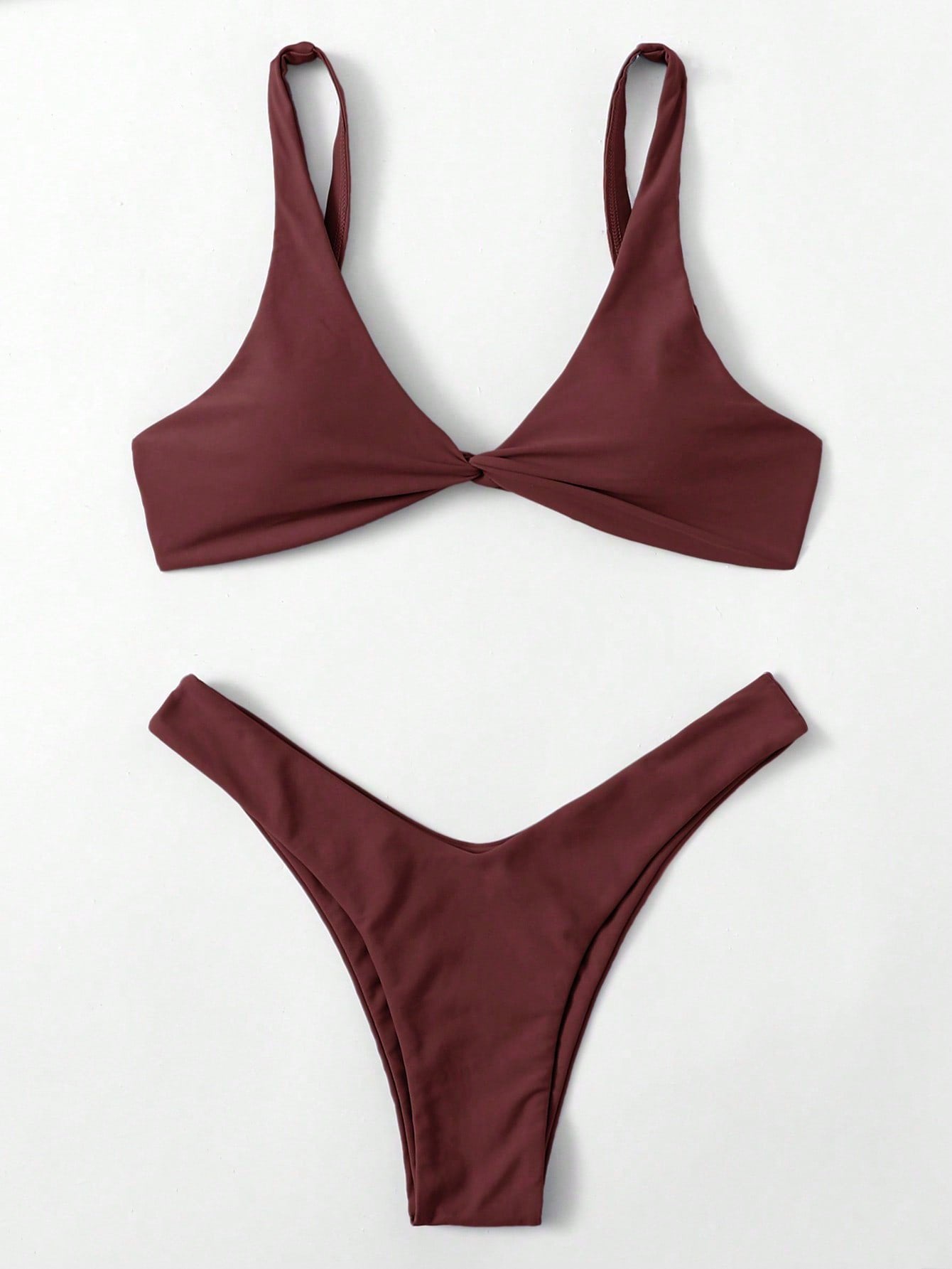 ZTVitality Solid Tie Sexy Bikini 2026 Hot Sale Padded Bra High Leg Bandage Push Up Bikini Set