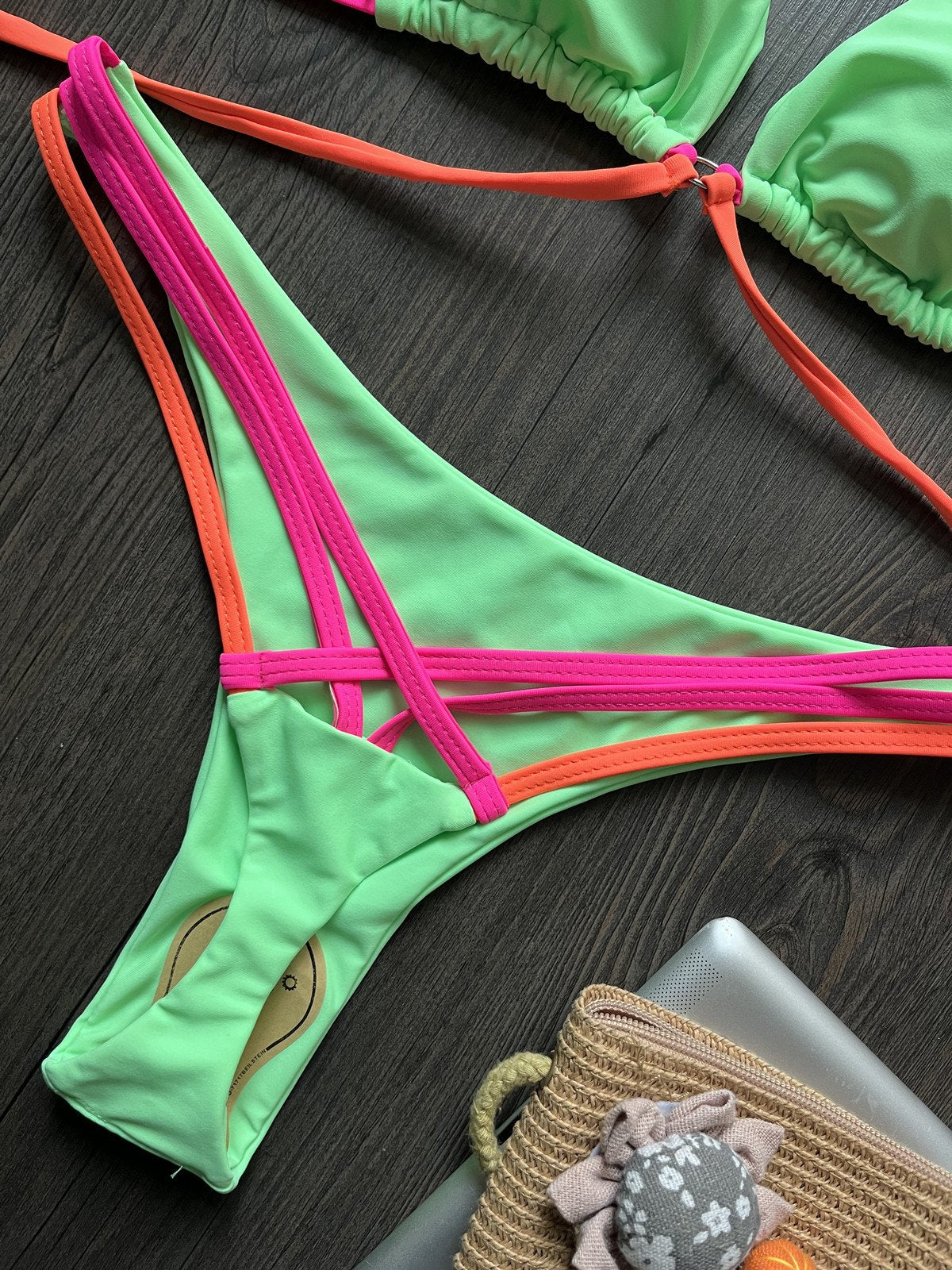 Para Praia Sexy Multicolor Push Up Swimwear Women Brazilian Bikini 2026 Swimsuit Halter Biquini