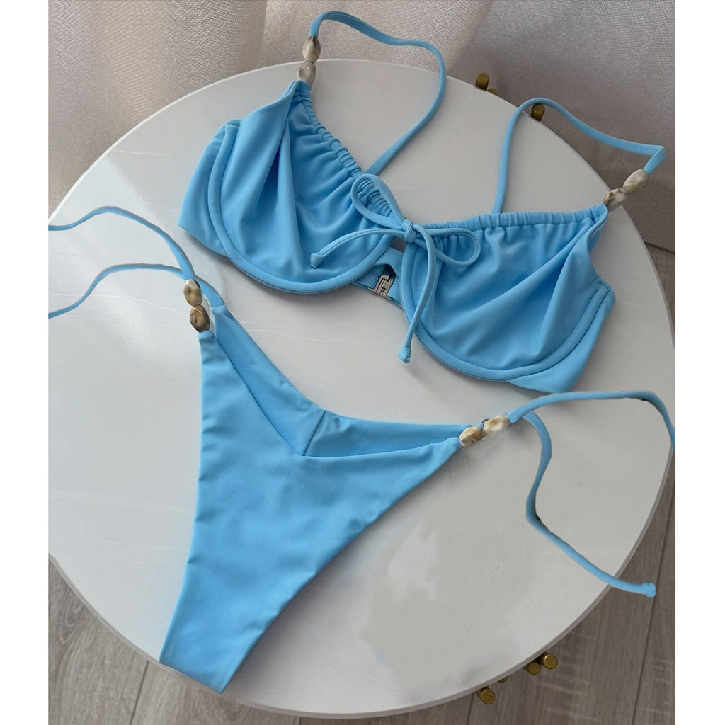 Push Up Bikinis 2026 Sexy Women Swimsuit Swimwear Female Bikini Set Beads Biquini Bathing Suit Dot