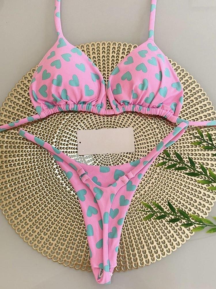 RUOTONGSEPT Swimwear Women Leopard Print Brazilian Bikini Set Sexy Thong Swimsuit Two Pieces Bathing