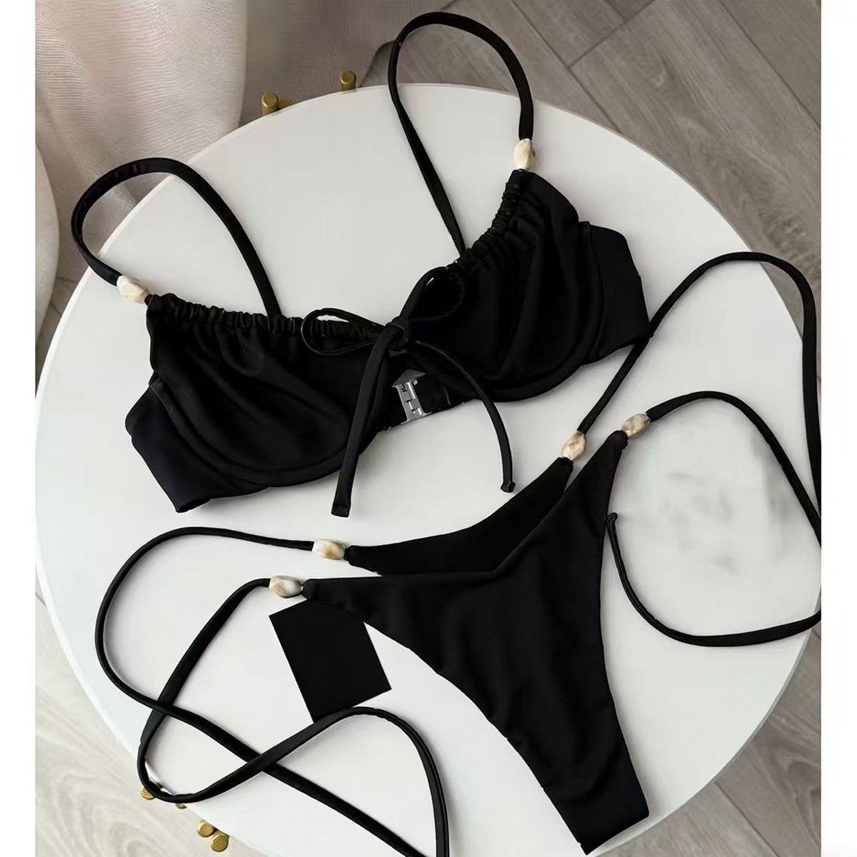 Push Up Bikinis 2026 Sexy Women Swimsuit Swimwear Female Bikini Set Beads Biquini Bathing Suit Dot