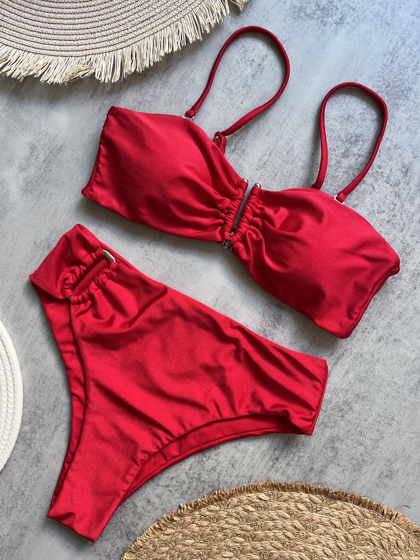 Bandeau Bikini Push Up Women Swimsuits 2026 Sexy Female Swimwear Brazilian Bikini Set Thong Biquini