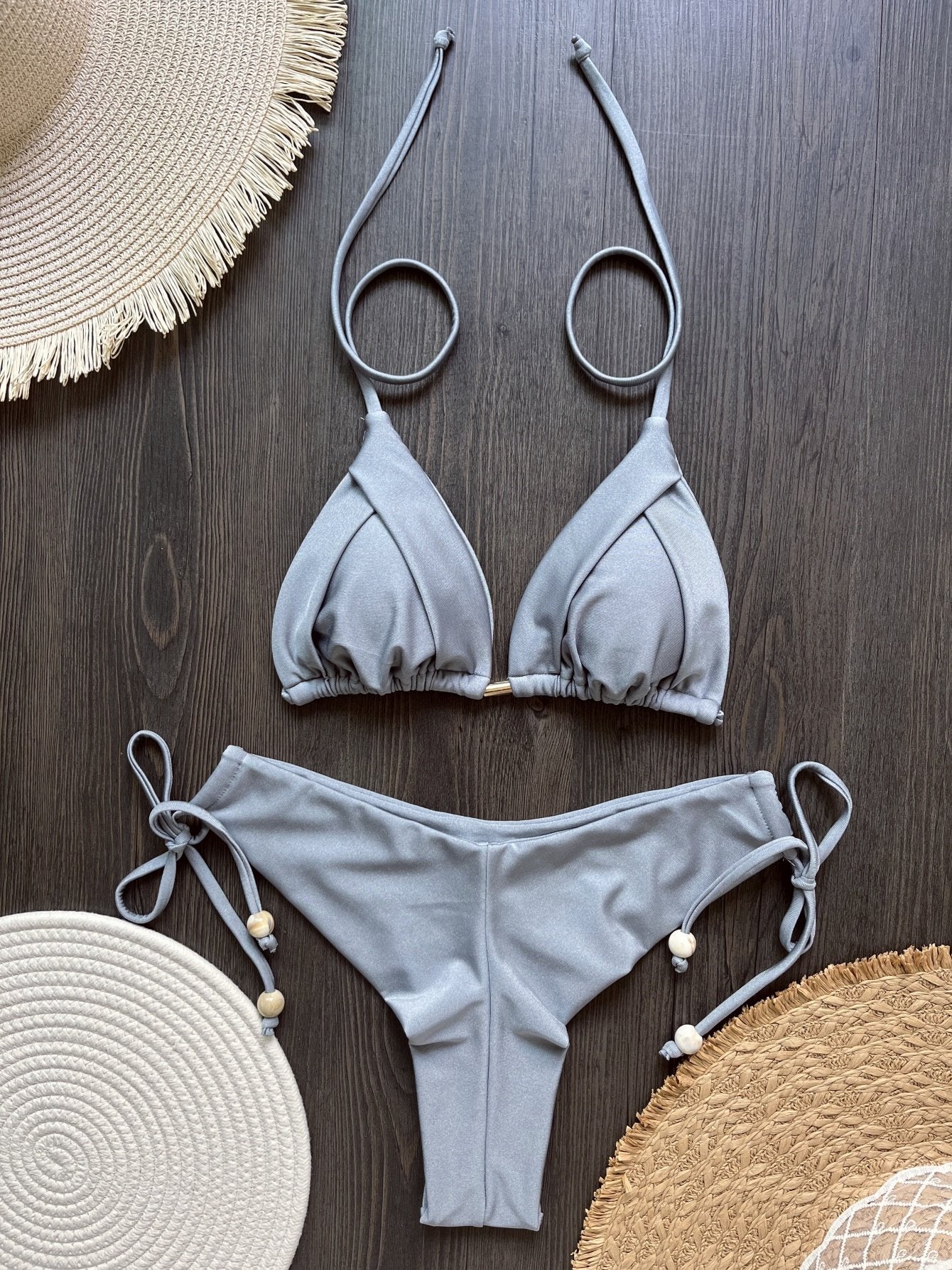 2026 New Sexy Triangle Bathing Suit for Women Brazilian Bikinis Halter Swimwear Push Up Swimsuit