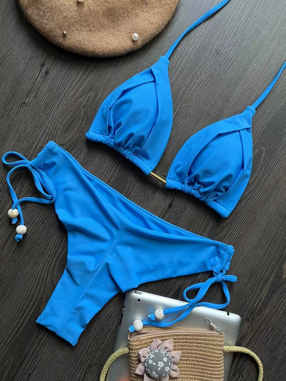 2026 New Sexy Triangle Bathing Suit for Women Brazilian Bikinis Halter Swimwear Push Up Swimsuit