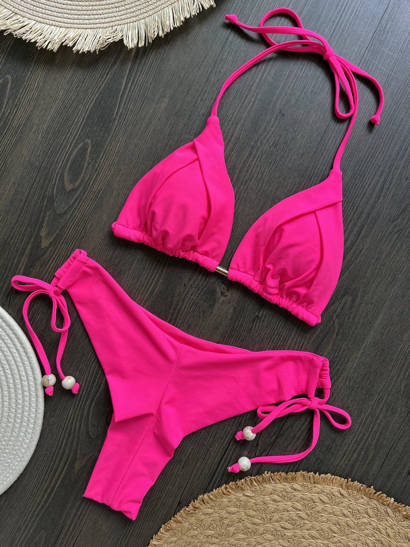 2026 New Sexy Triangle Bathing Suit for Women Brazilian Bikinis Halter Swimwear Push Up Swimsuit