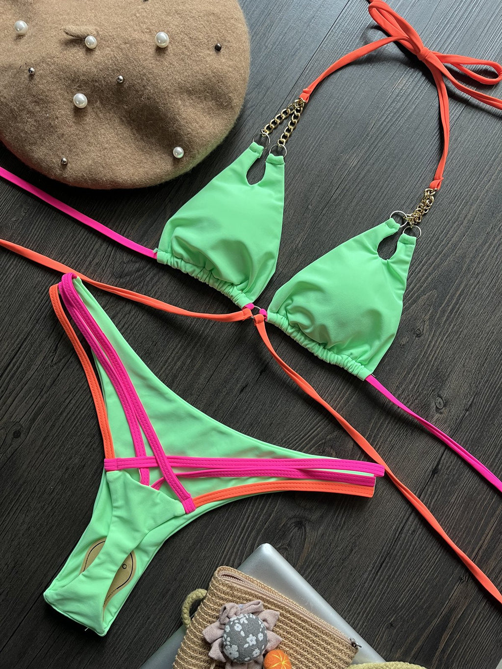 Para Praia Sexy Multicolor Push Up Swimwear Women Brazilian Bikini 2026 Swimsuit Halter Biquini