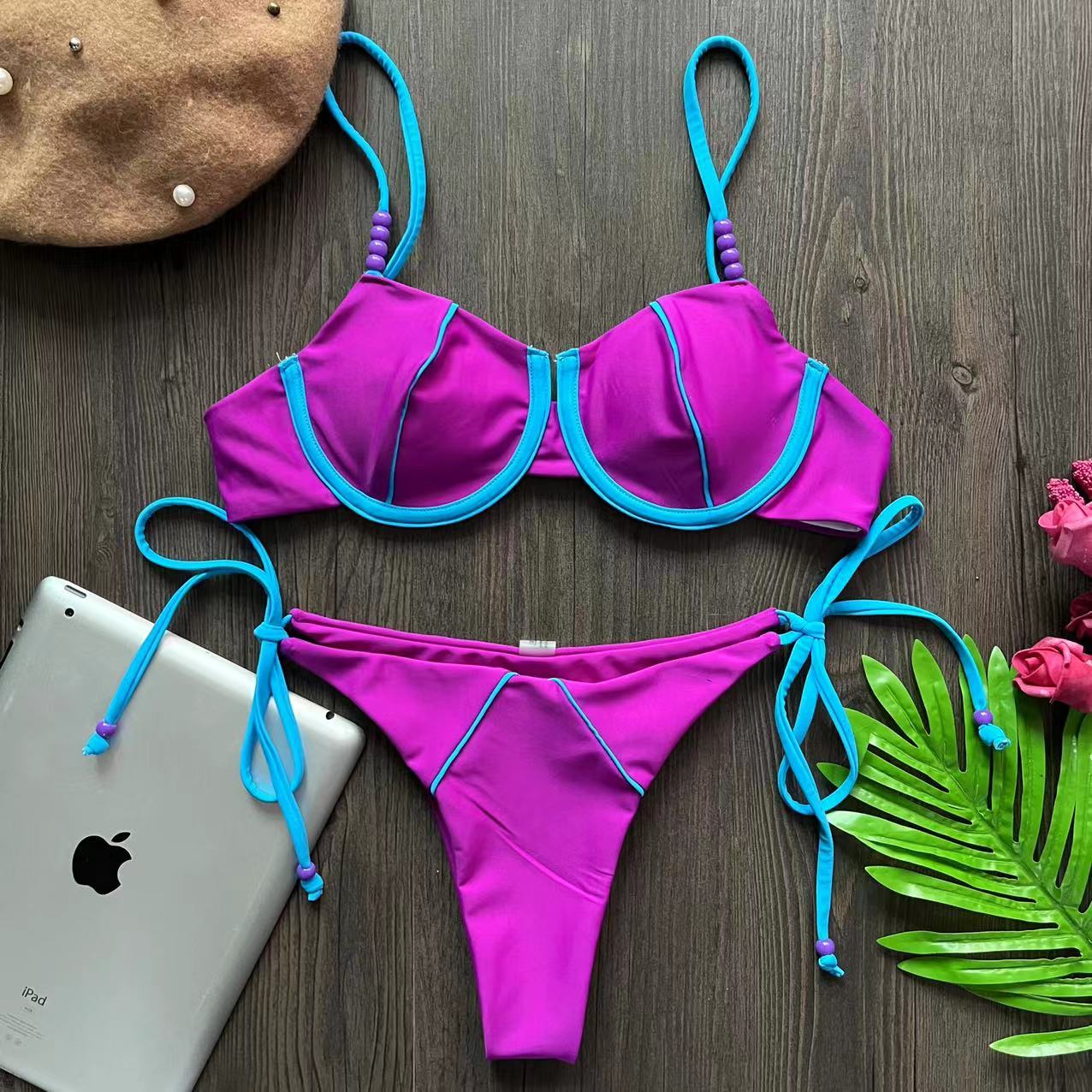 RUOTONGSEPT New Sexy Push up Bikini Set Swimsuit Women's low-waist Swimwear For Female Two Piece