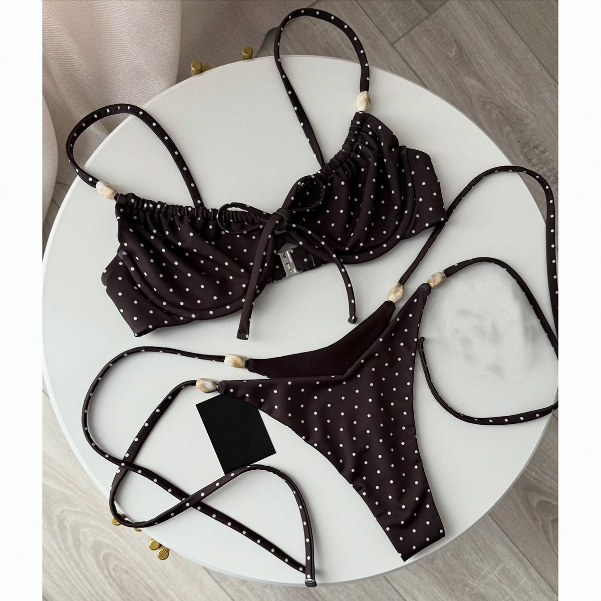 Push Up Bikinis 2026 Sexy Women Swimsuit Swimwear Female Bikini Set Beads Biquini Bathing Suit Dot
