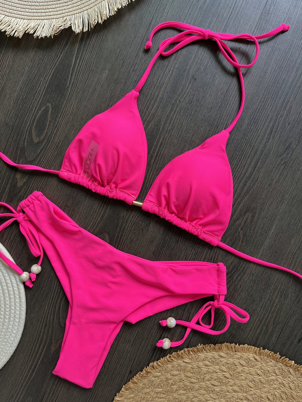 2026 New Sexy Triangle Bathing Suit for Women Brazilian Bikinis Halter Swimwear Push Up Swimsuit