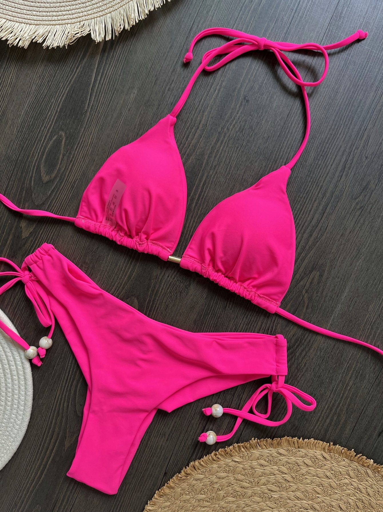2026 New Sexy Triangle Bathing Suit for Women Brazilian Bikinis Halter Swimwear Push Up Swimsuit