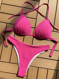 2026 Halter Bra Cup Bikini Women Swimsuit Female Push Up Swimwear Two Pieces Bikini Set Brazilian
