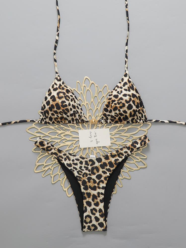 Sexy Leopard Micro Bikini 2026 Women Swimsuit String Female Swimwear Thong Bikinis Set Brazilian