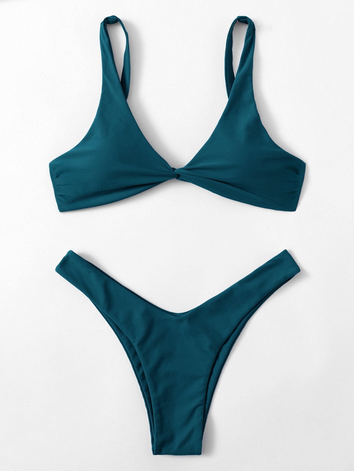 ZTVitality Solid Tie Sexy Bikini 2026 Hot Sale Padded Bra High Leg Bandage Push Up Bikini Set