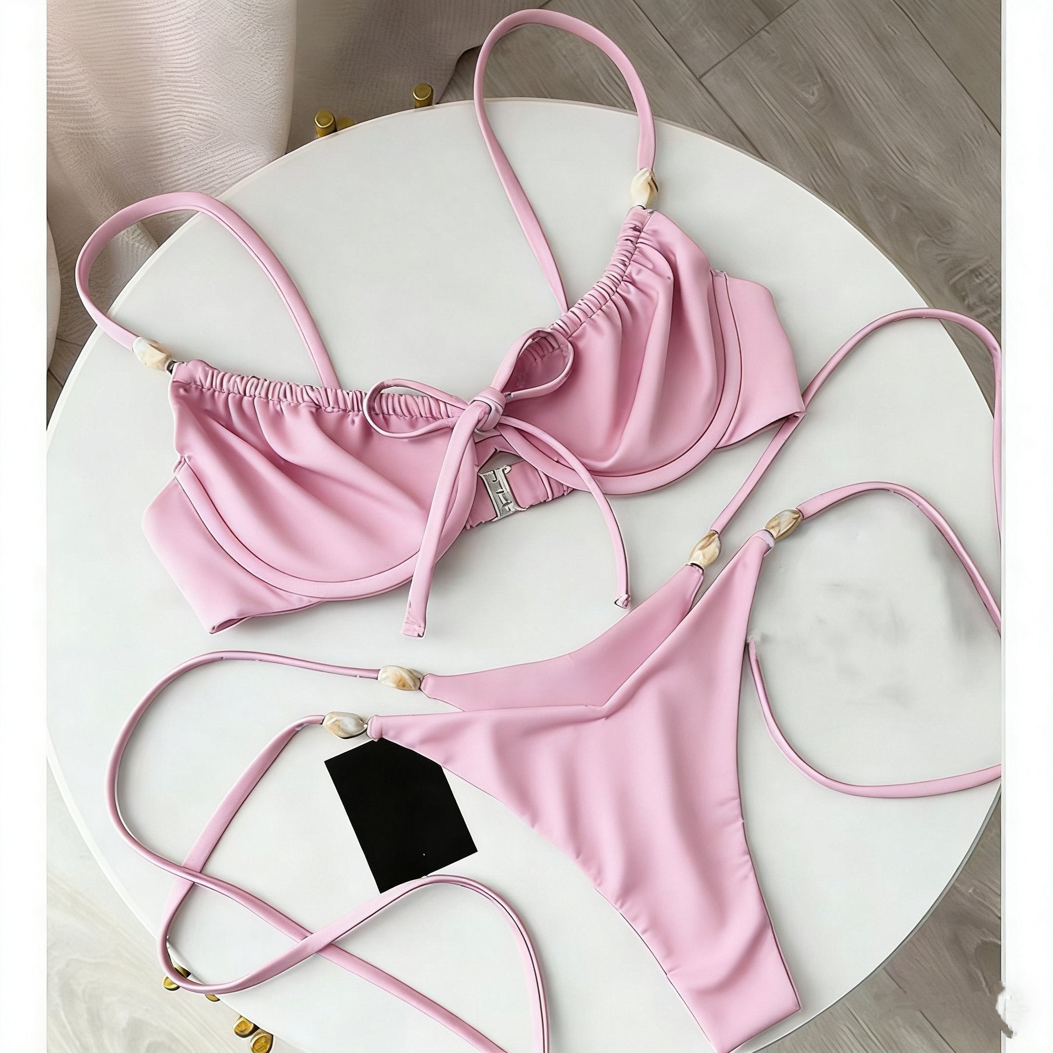 Push Up Bikinis 2026 Sexy Women Swimsuit Swimwear Female Bikini Set Beads Biquini Bathing Suit Dot