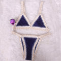Pink Crochet Bikini 2026 Sexy Women Swimsuit Female Swimwear Micro Bikini Set Bandeau Swimming Suit