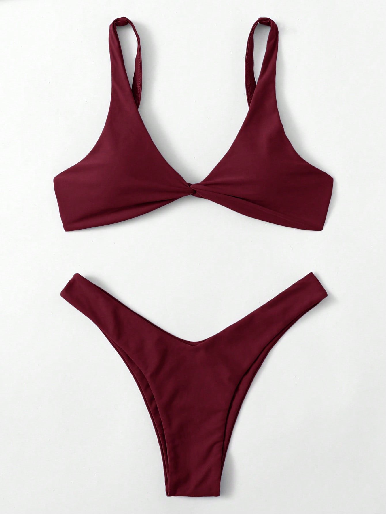 ZTVitality Solid Tie Sexy Bikini 2026 Hot Sale Padded Bra High Leg Bandage Push Up Bikini Set