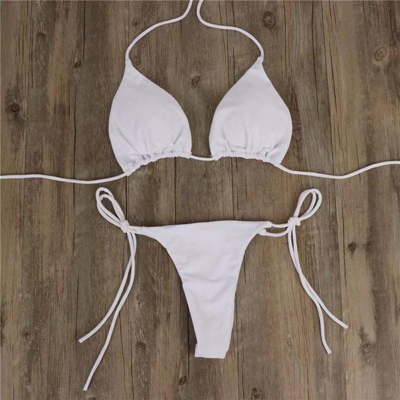 Summer Swimsuit Women Sexy Bikini Set Push-up Padded Bra Thong Two Pieces Swimwear Beachwear Bathing