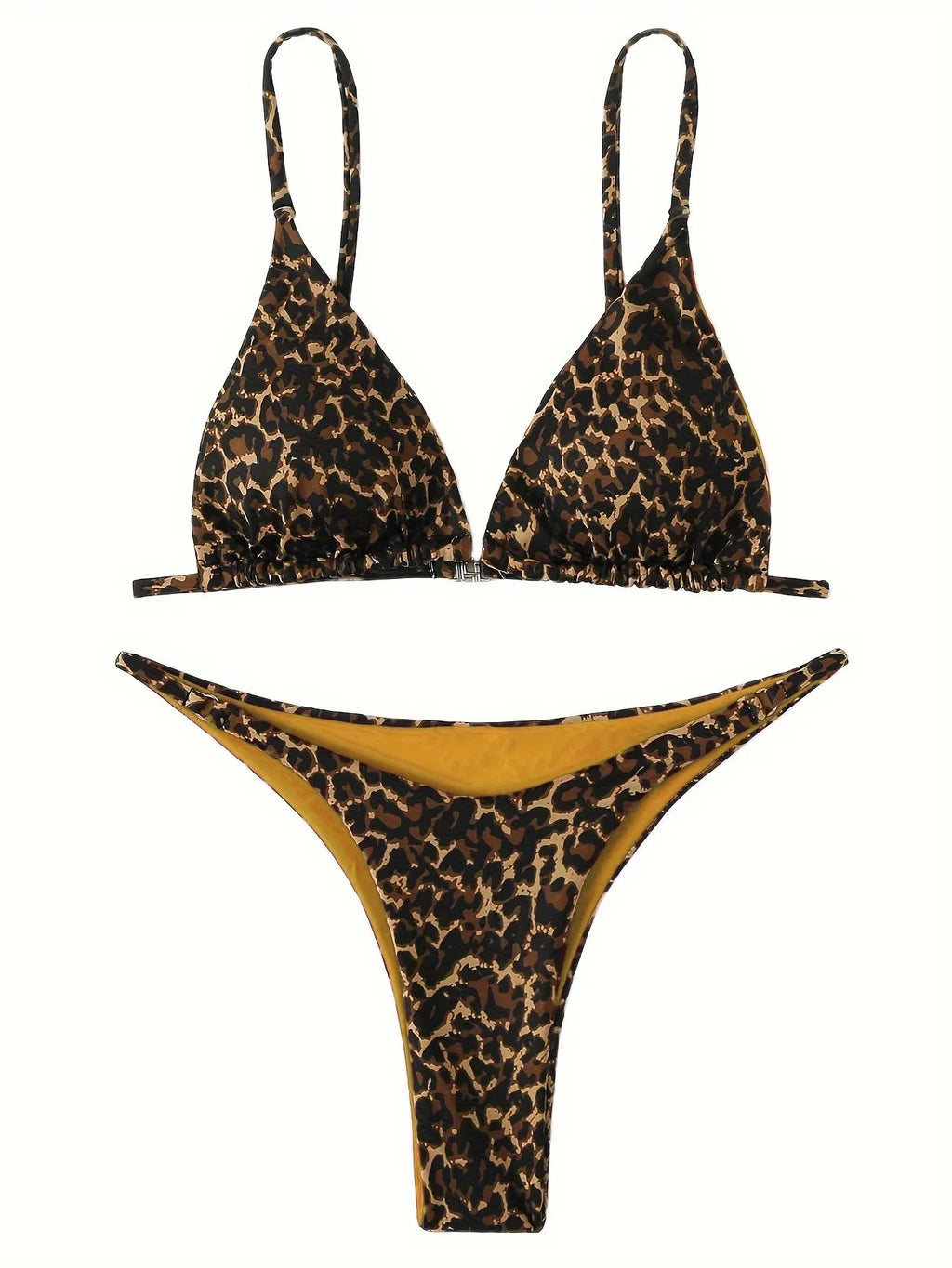 2026 Micro Leopard Bikini Women High Cut Bandage Push Up Swimsuit Sexy Bathing Suit Padded Thong