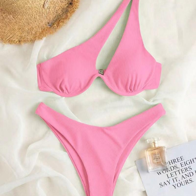 Sexy Bikinis Swimsuits Cut Out Women's Swimwear 2026 One Shoulder Biquini High Cut Bathing Suits