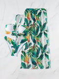 Sexy 3 Pieces Halter Bikinis 2026 Bandage Swimsuit & Beach Dress Swimwear Women Bathers Bathing