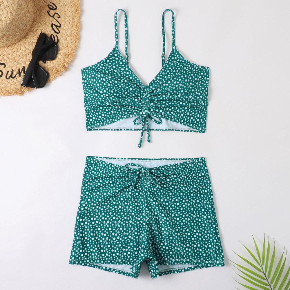 2026 High Waist Bikini Swimsuit Women Push Up Bikini Floral Swimsuit Print Bikini boxers Swimwear