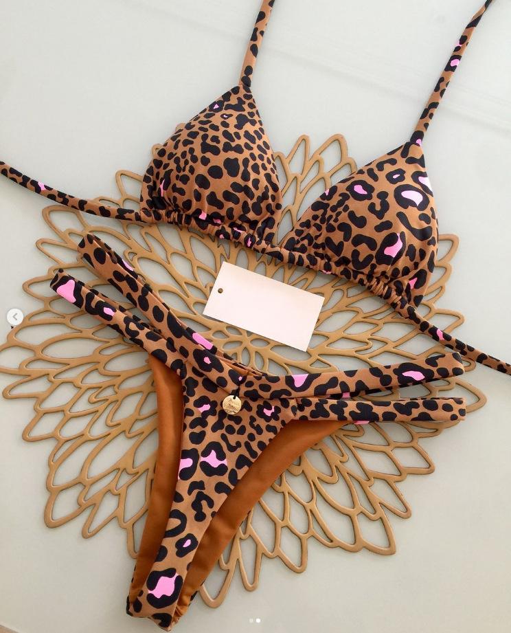 New Bikini Women Swimsuit Beach Vacation Swimwear Leopard Printed Sexy Bikini Set Beachwear Swimsuit