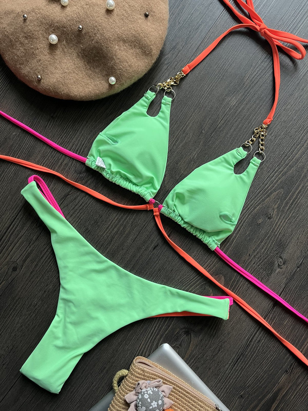 Para Praia Sexy Multicolor Push Up Swimwear Women Brazilian Bikini 2026 Swimsuit Halter Biquini