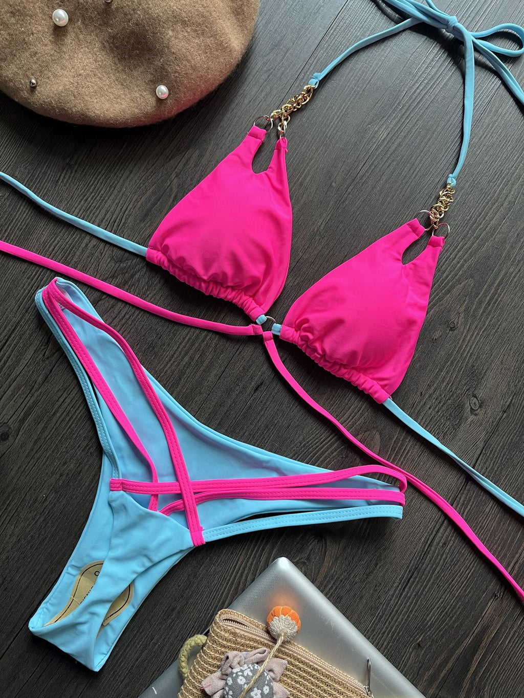 Para Praia Sexy Multicolor Push Up Swimwear Women Brazilian Bikini 2026 Swimsuit Halter Biquini