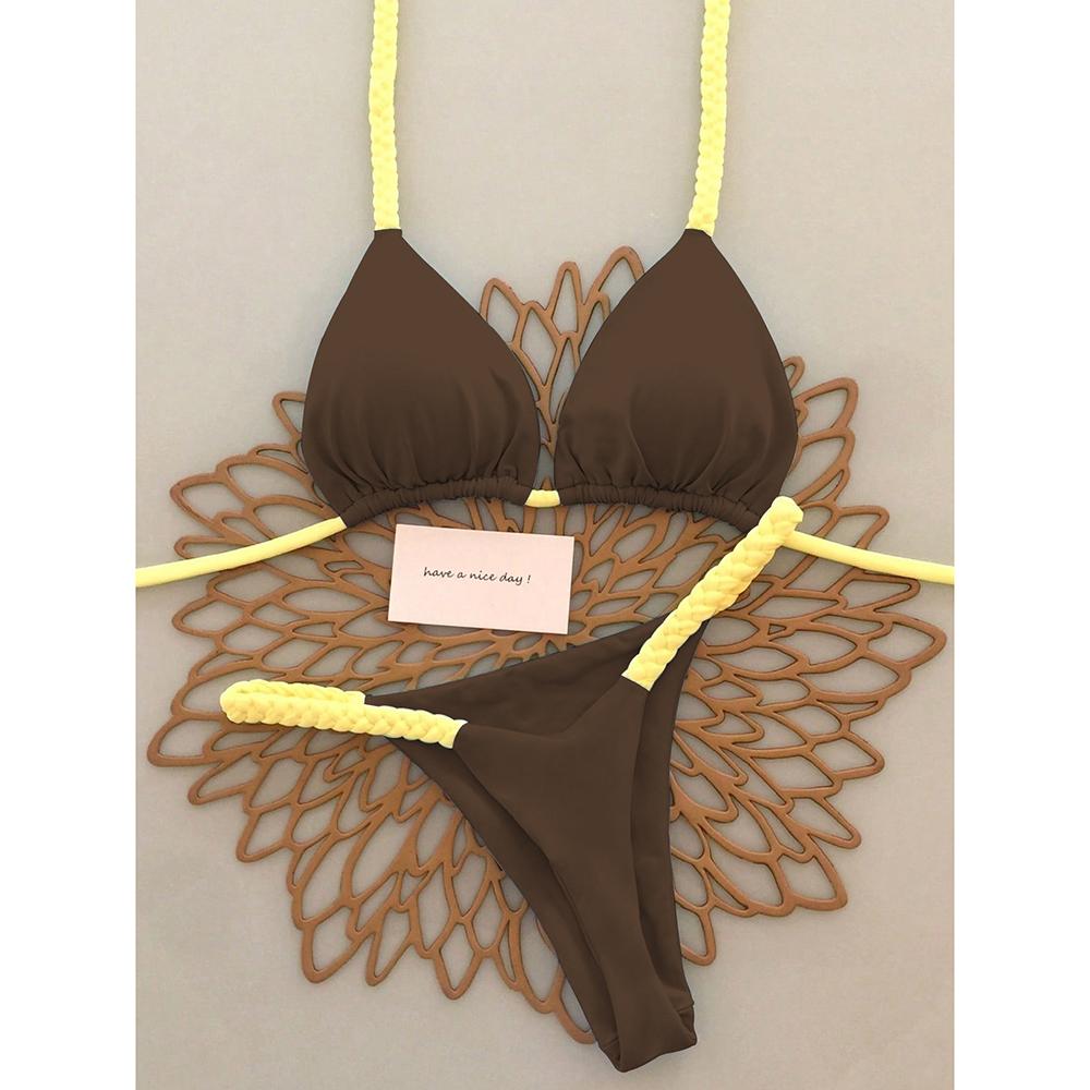 Micro Bikinis 2026 Push Up Women Swimsuits Sexy Swimwear Brazilian Bikini Set Thong Biquini Solid