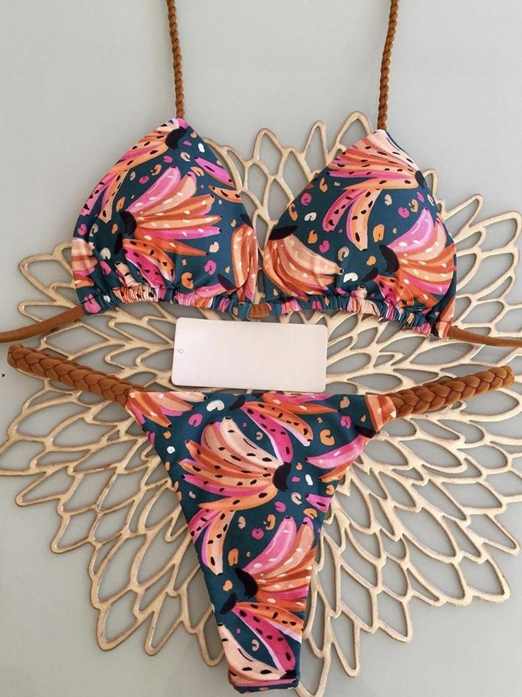 RUOTONGSEPT Swimwear Women Leopard Print Brazilian Bikini Set Sexy Thong Swimsuit Two Pieces Bathing